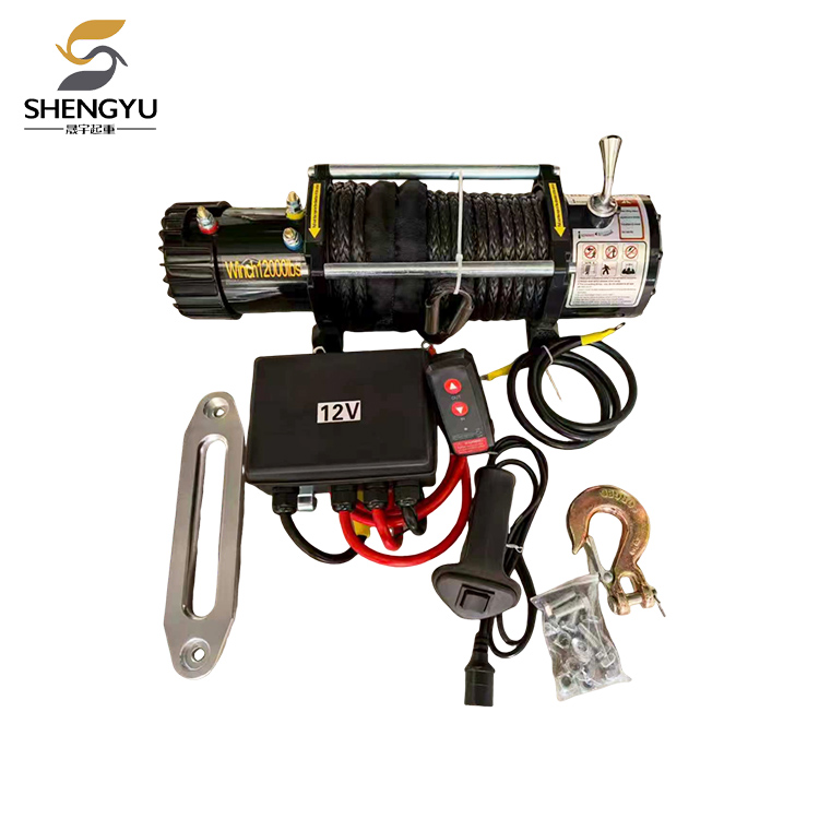 Tời điện 12V24V có dây Dyneema